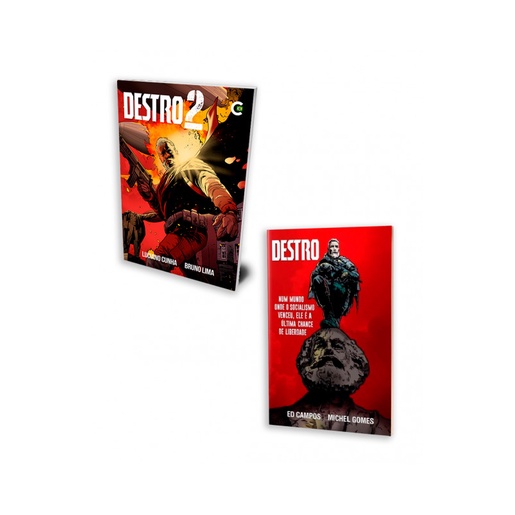 Kit - HQ Destro 1 e 2 (capa cartonada) - Luciano Cunha, Michel Gomes