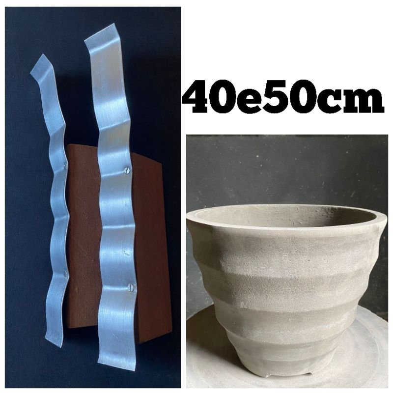 (Kit n81) 2 gabaritos para fazer vaso de cimento (destro)