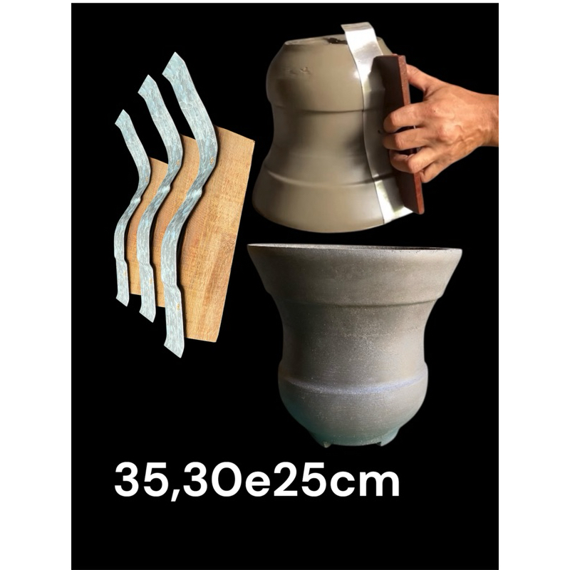 (Kit n96) 3 moldes de 35, 30 e 25cm de altura. Gabaritos para DESTRO.