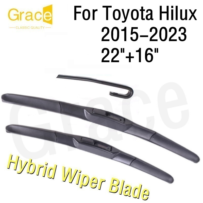Conjunto De Lâminas De Limpador Híbridas , Kit Para Toyota Hilux AN110 AN120 AN130 2015-2023 , Escovas De-Brisa Dianteir