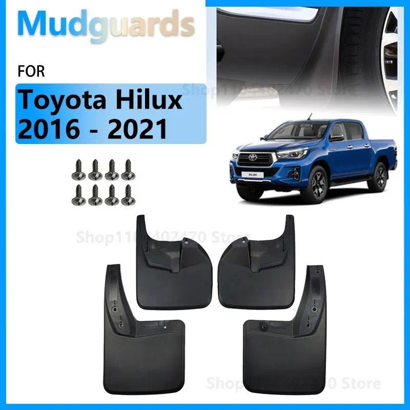 Para Toyota Hilux 4X4 2016-2021 AN110 AN120 AN130 Acessórios-Lamas Mudflaps Respingo Guardas Fender Peças 2020 2019 2018