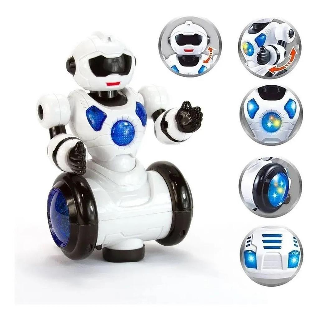 Brinquedo Eletronico Robo Space Bot Som E Luz Polibrinq 1038