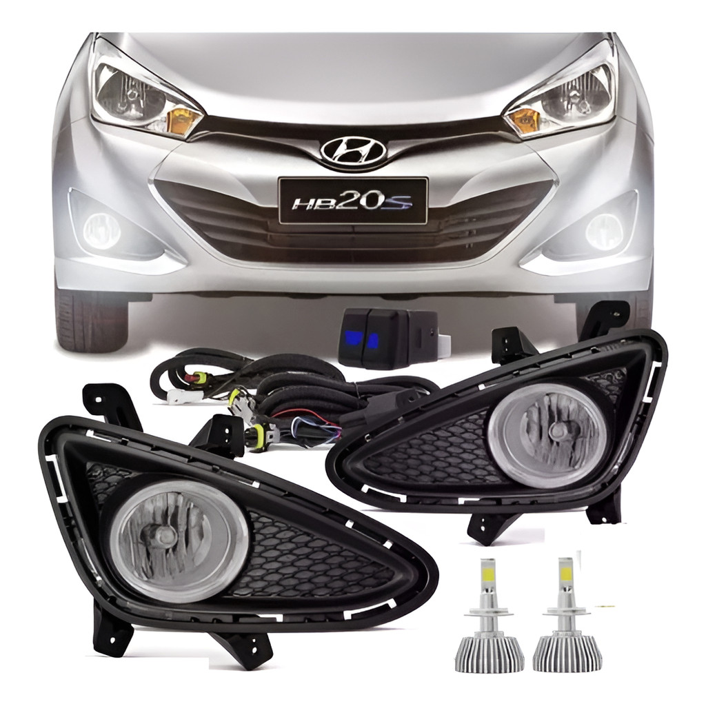 Kit Farol Milha Hb20 2012 2013 2014 2015 Bot Trip+super Led
