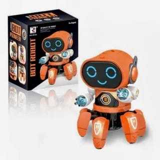Robô Bot Robot Pioneer aranha polvo dançarino divertido luzes músicas Bot Robot Pioneer