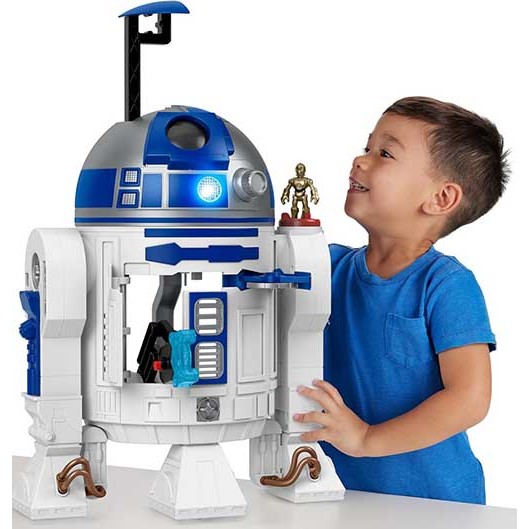 Figura Star Wars R2-D2 Bot Imaginext 44 cm luz e som Mattel