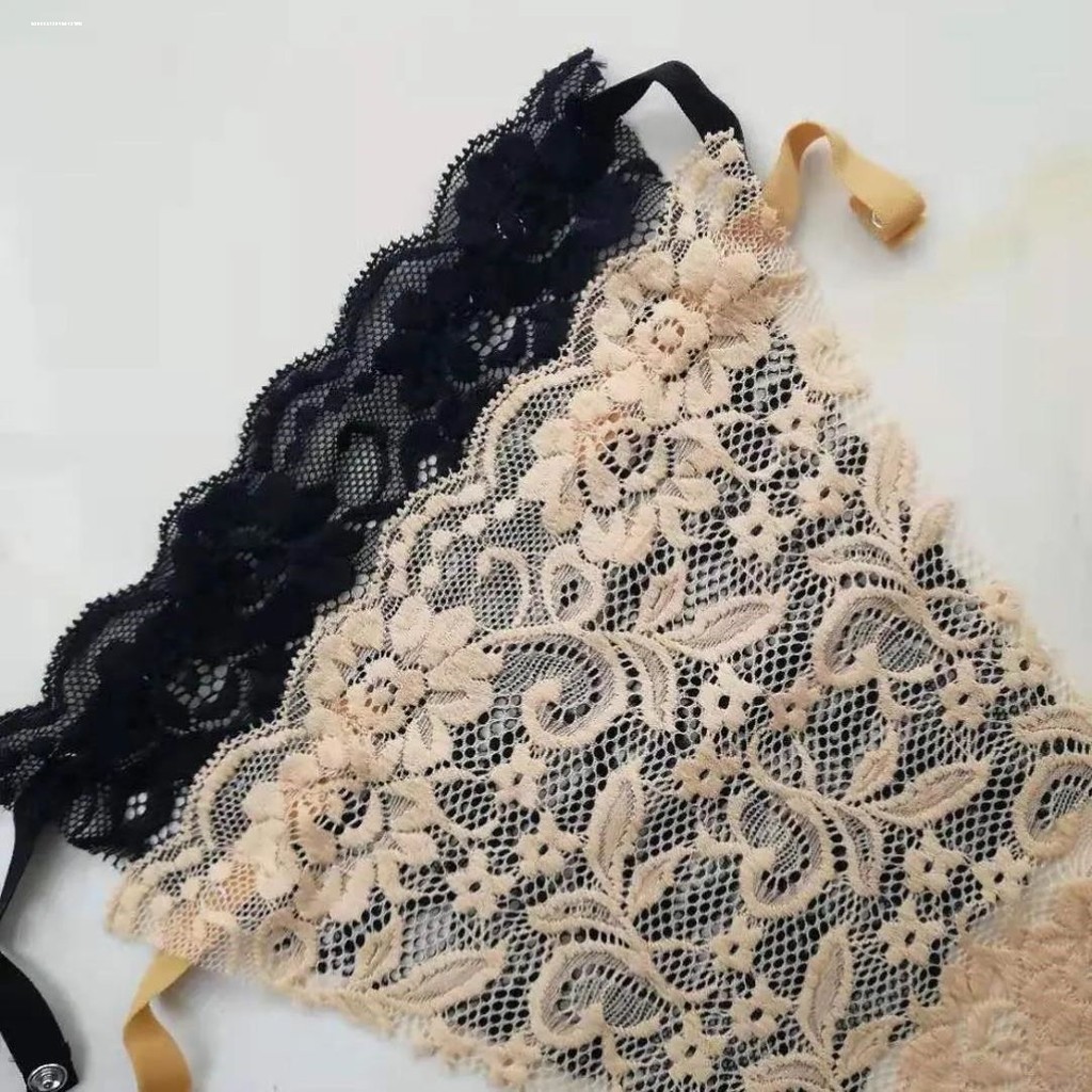 Anti-reflexo bloqueio de peito feminino verão renda escondendo tubo superior de uma peça correndo luz adesivo decote Bot
