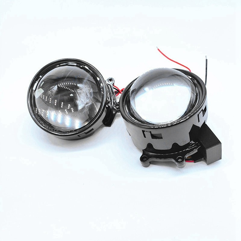 1 Par De Farol Devil Eye Eyes 12V LED Auto Car Motorcycle Mini Lâmpada De Lente De Projetor Com 21 Modos De Luz De Carro