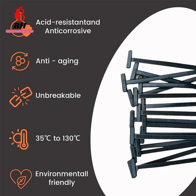 BH-TOY Correias De Cabo Heavy Duty Nylon Cable Tie Bule Com Design De Botão De Pino Para Reparo De Carro Auto-Perda Zip