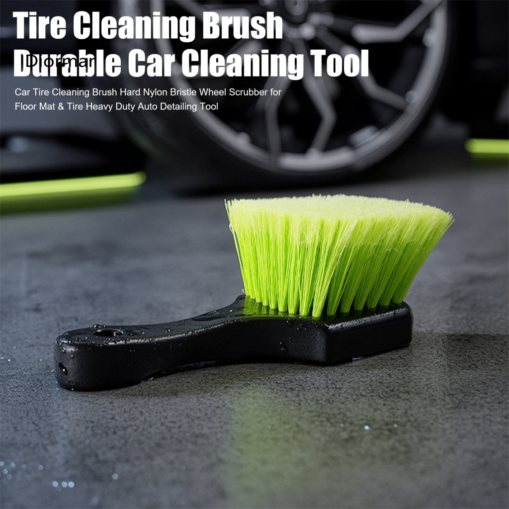 Durable Car Tool Hard Bristle Brush Heavy Duty Tire with Nylon Bristles – Wheel Floor Mat Scrubber for Auto Detailing