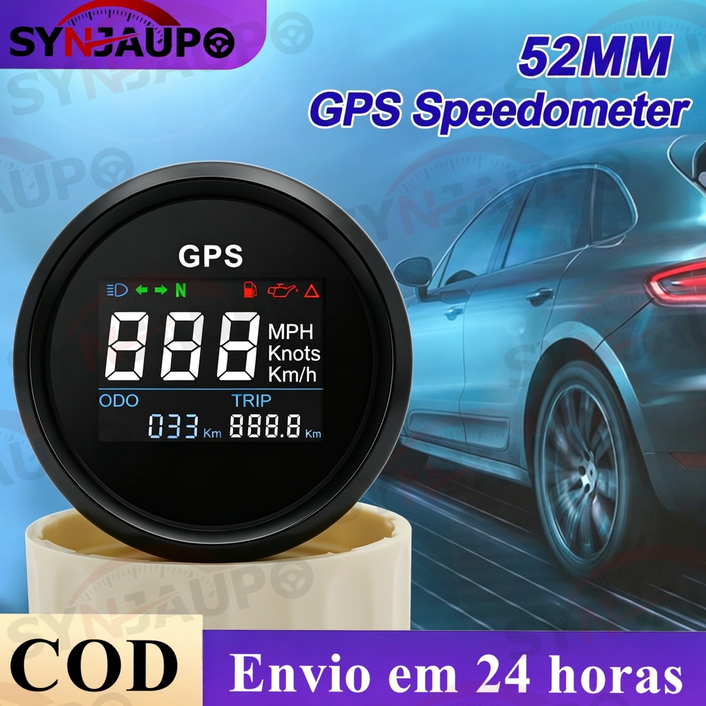 Universal 52mm Digital GPS Velocímetro Medidor De Velocidade Odômetro Viagem Contador Para Auto Motocicleta Barco Iate 1