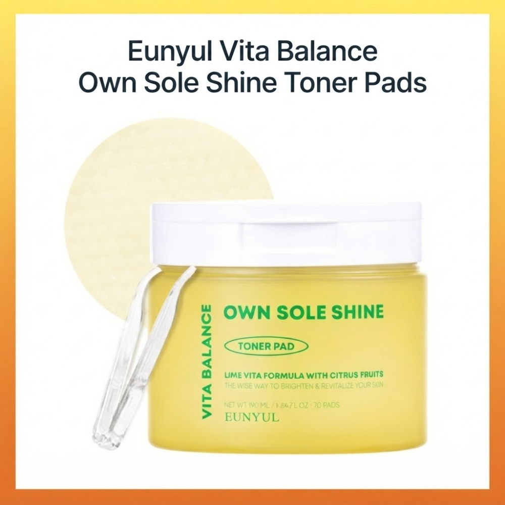[Eunyul] Almofadas De Toner Vita Balance Own Sole Shine , 190ml , 70