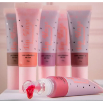 Lip Glaze Hidratante Leve Cobertura De Cor Coleção Melancia - Mia Make