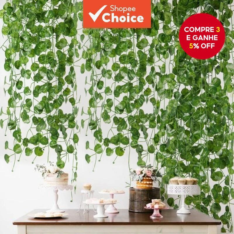 Ivy Artificial E Maple Leaf Vine – Folhas De Uva Românticas , 2M Para Decoração De Casa Jardim