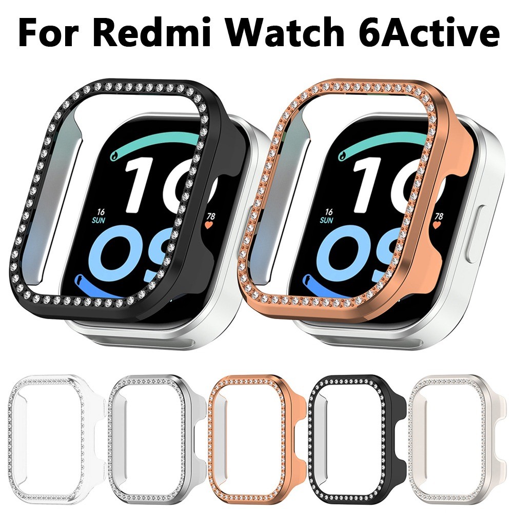 Capa Oca Para PC Compatível Com Redmi Watch 6Active Diamond Protective Shell Acessórios