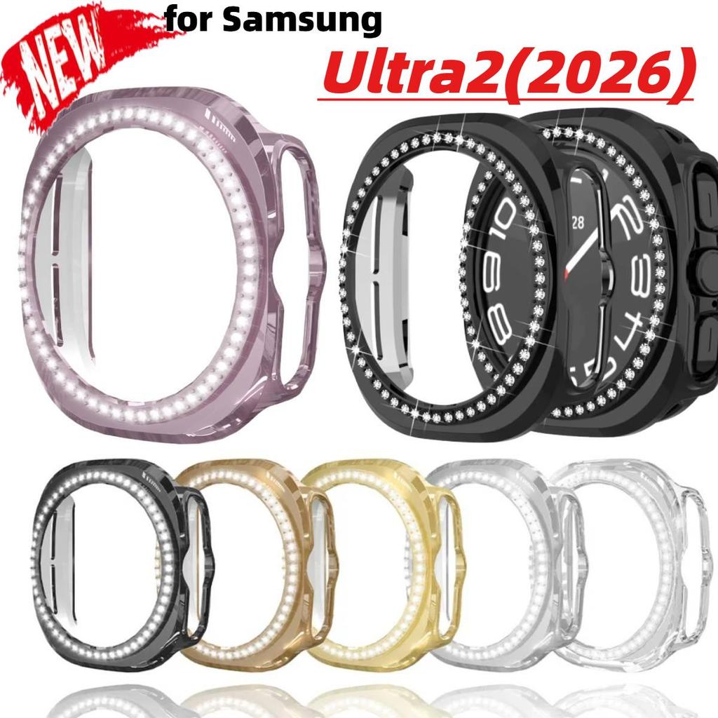 Bling Diamond Case Para Samsung Galaxy Ultra2 (2026) 47mm Mulher Capa Protetora Shell Ultra 2026 Moldura Anti-Queda