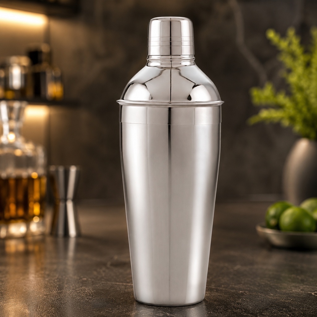 Coqueteleira Cobbler 500ml Inox Drinks Bar Bartender Coquetel Festa Gourmet Resistente Elegante Pro