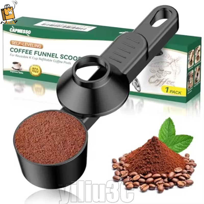 [Prim] Colher De Café 2 Em 1 4-1 Unidade-Para Leite Pó-Ferramenta De Medição-Utensílios De Cozinha-Funil Portátil De Pro