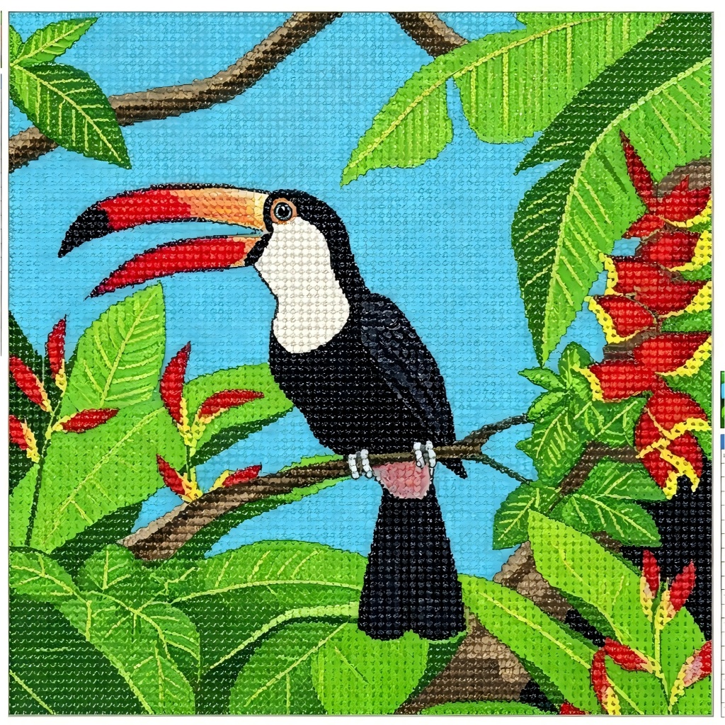 Diamantes 5d Toucan 30x30cm, Full Adulto