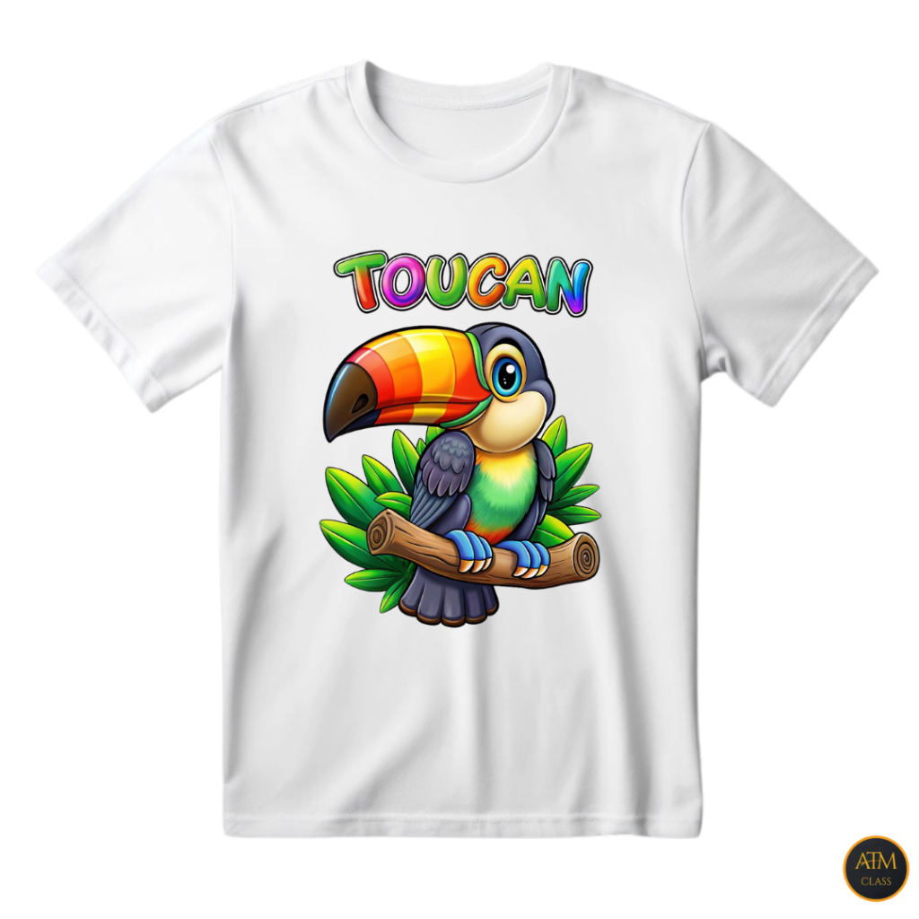 Camisa Unissex Tucano Toucan Colorido Lindo Camiseta Estampa Colorida 100% Algodão - Envio Imediato
