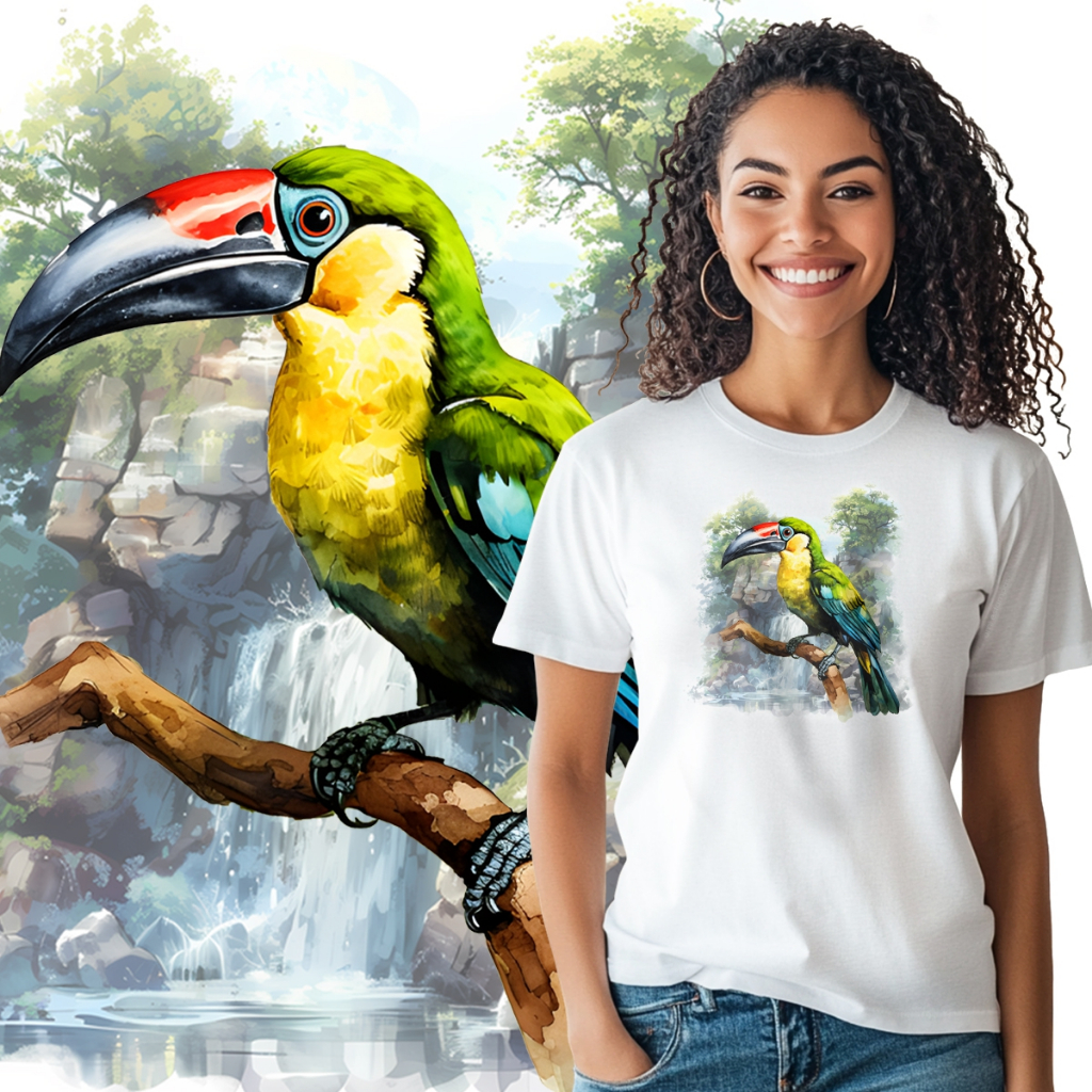 Camiseta blusa Toucan Tucano do bico vermelho 25