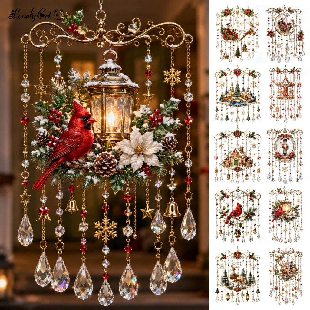 Soothing Hanging Decor Gift Ideas for Housewarming Parties Christmas Wind Chime Acrylic Sun Catcher for Outdoor Garden P