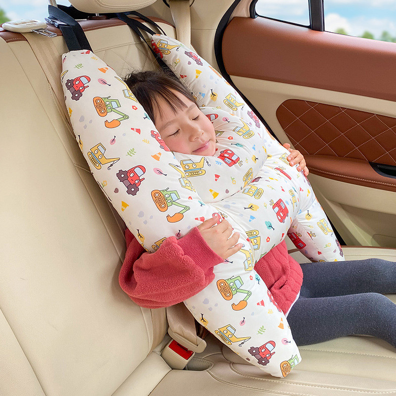 Almofada de segurança infantil para carro, para o banco traseiro, para bebês dormirem no carro, com proteção para os omb