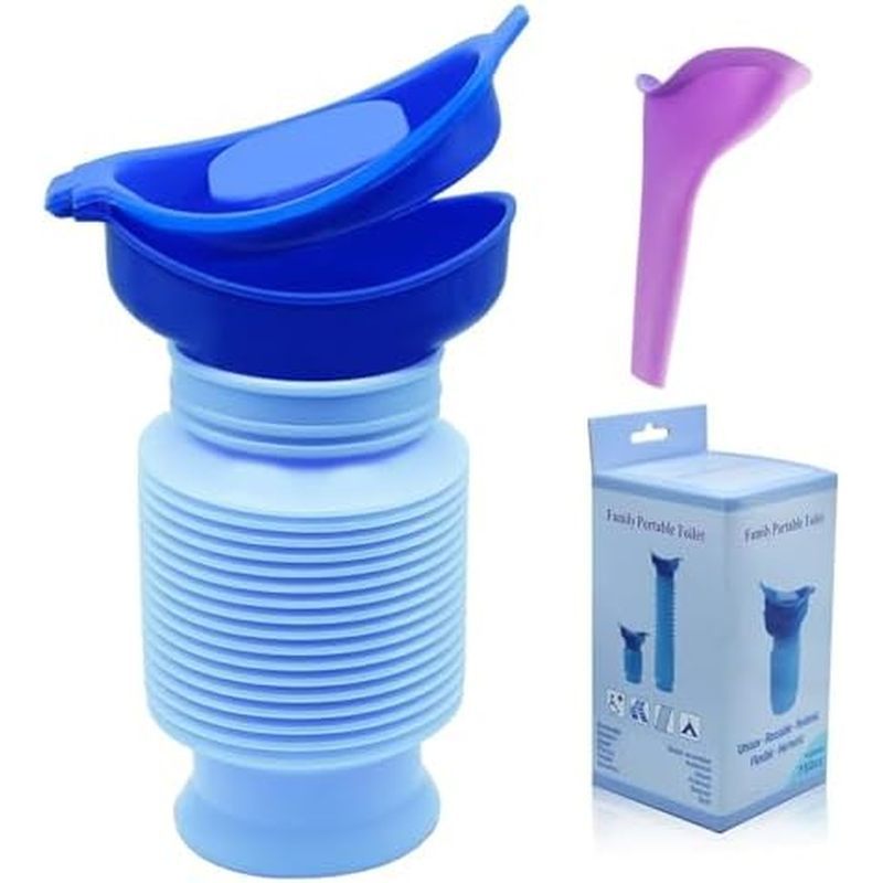750ML Emergency Urinal, Pedestal Urinal, Pocket Toilet for Men Women, Pee Bottles with Sealed Lid Collapsible Portable U