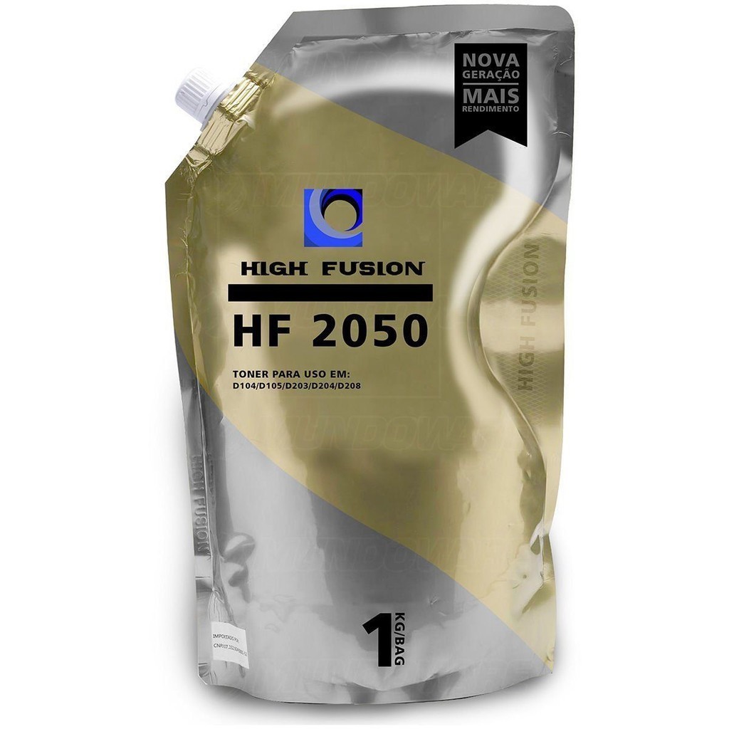 Pó de Toner High Fusion HF2050 HF1950 Compatível para Universal de Baixa / Preto Bag de 1kg