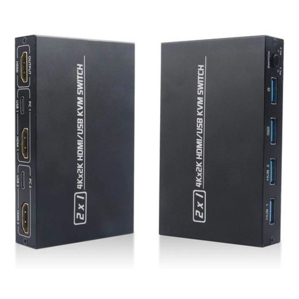 Chaveador Switch Kvm 2 Portas Compatível com HDMI Mause Teclado E Monitor