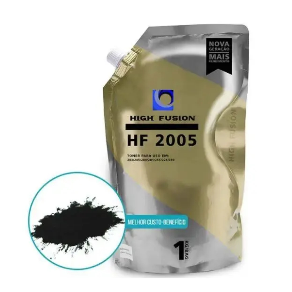 Pó de Toner High Fusion HF2005 Compatível HP 283/285/280/281/255/226/390 Bag 1kg