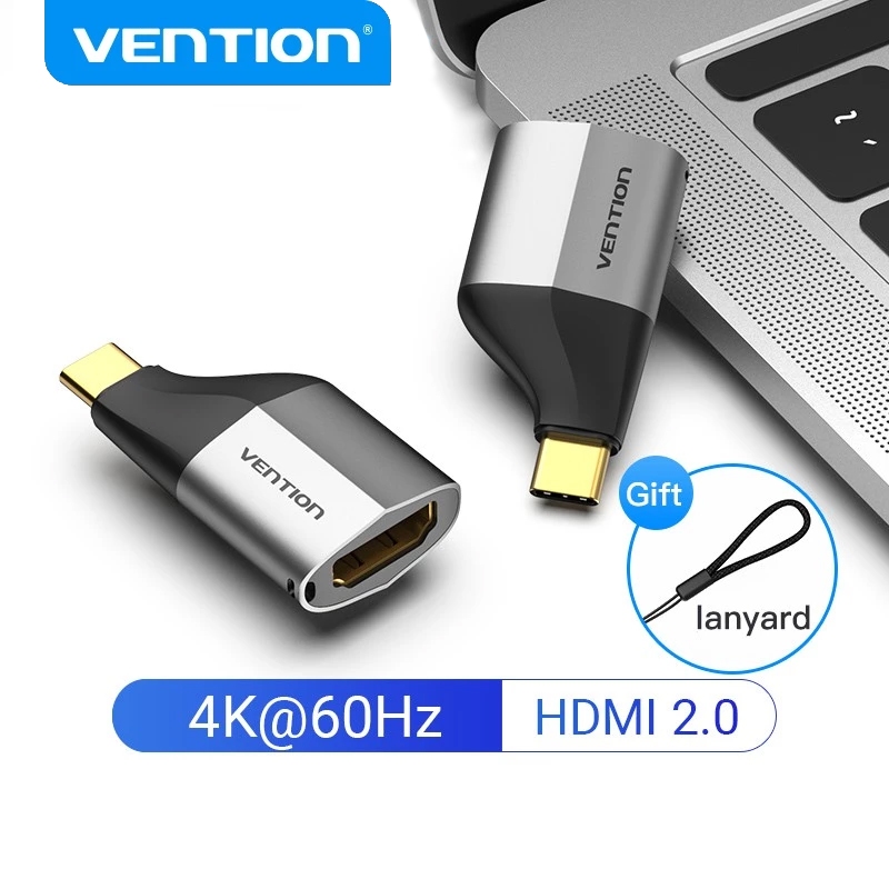 VENTION USB-C para HDMI Adaptador Suporta 4K 60 Hz Compatível com 1080P/720P tipo c para HDMI