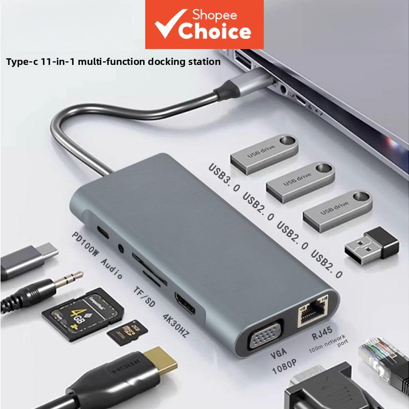 Multi-Funcional 4K vga Para Tipo c HDMI Porta usb hub Adaptador Doca PD Divisor MacBook