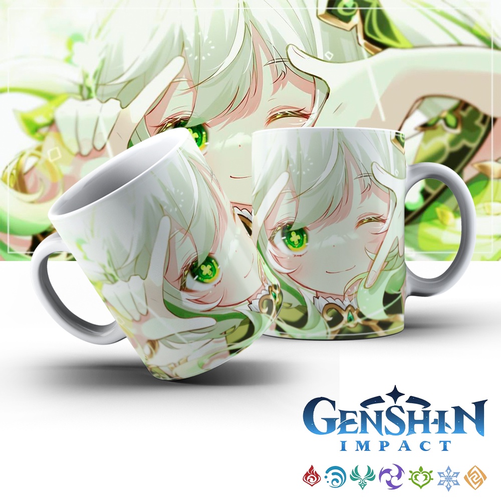Canecas Genshin Impact Nahida Yelan Mona Fischl Hu Tao Zhongli Personalizada Anime Geek
