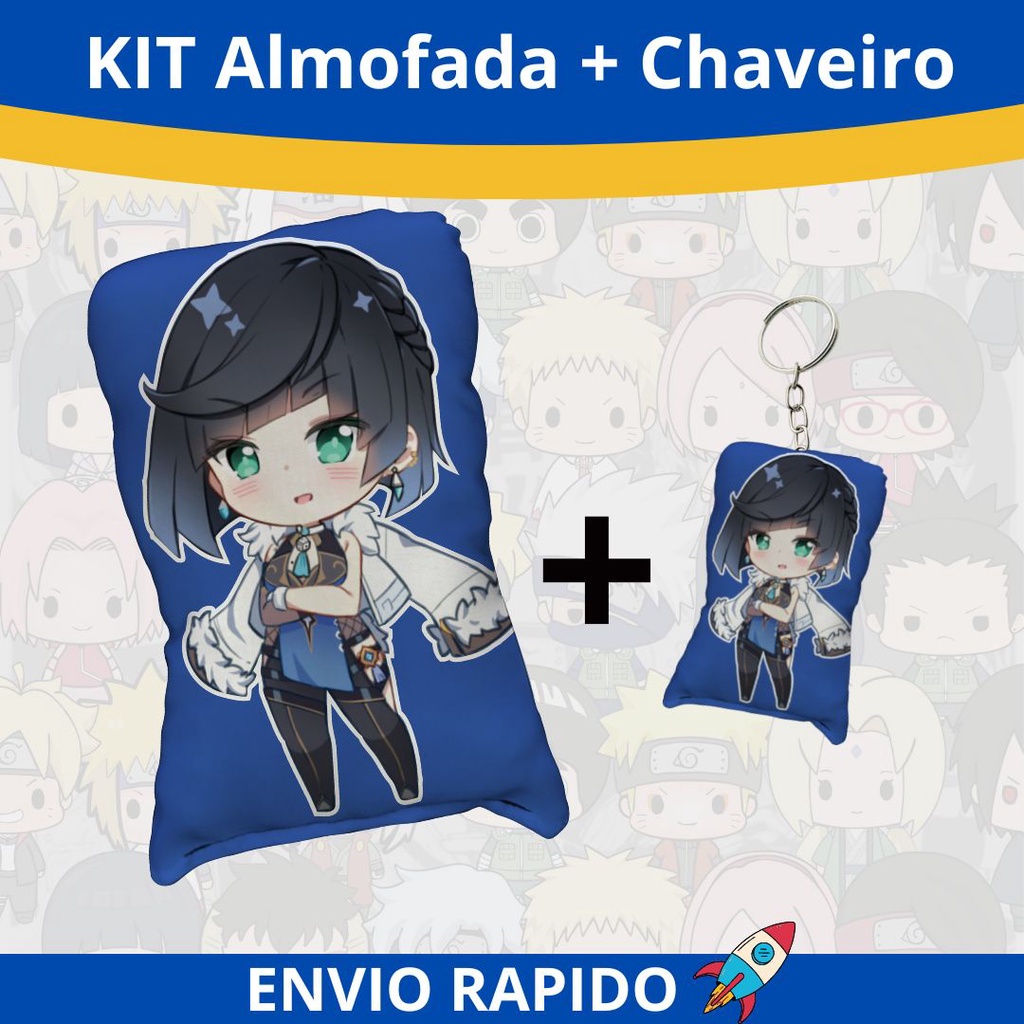 Almofada e Chaveiro Genshin Impact Yelan