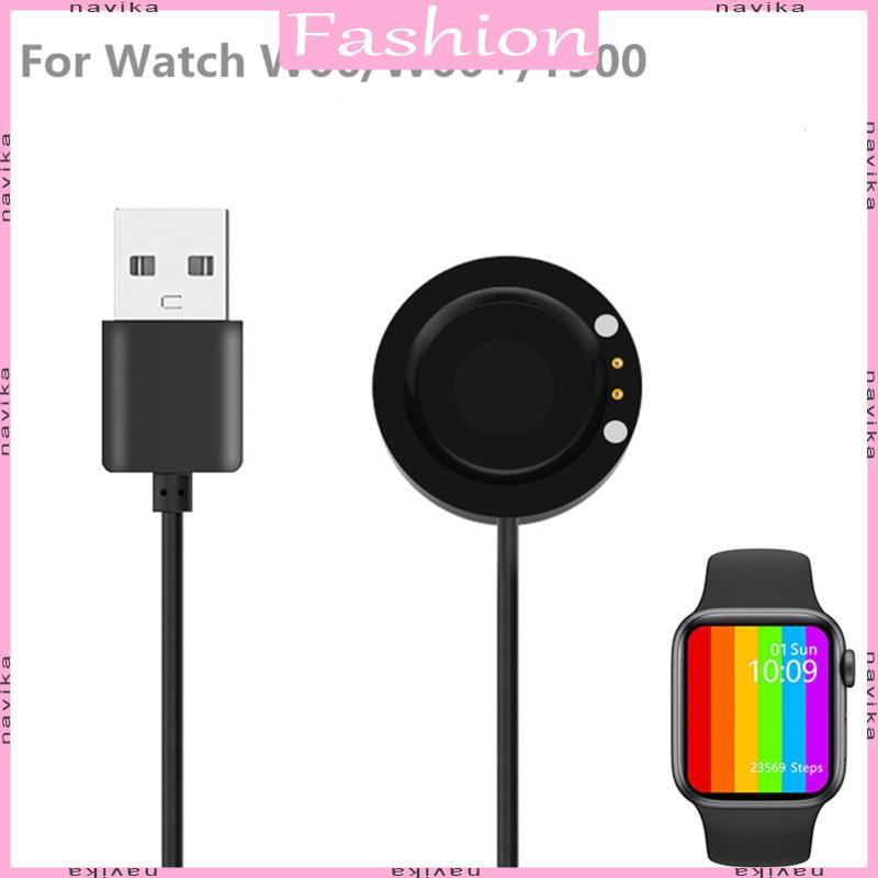 Adaptador Energia Magnética Smartwatch Carga Carregador Fio Dock Station Para W66