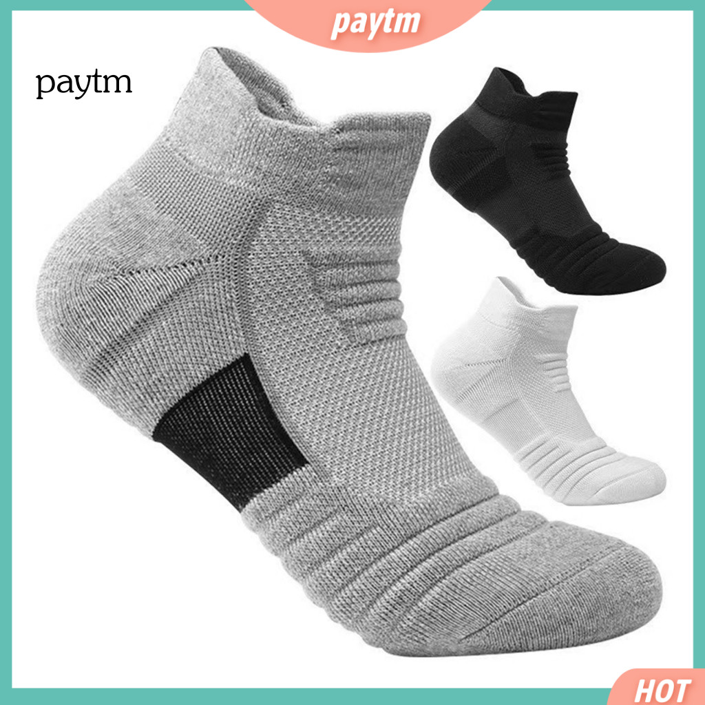 Athletic Running Socks Non Slip Men's Sports Breathable Moisture-wicking Crew for Basketball Outdoor Training for Men