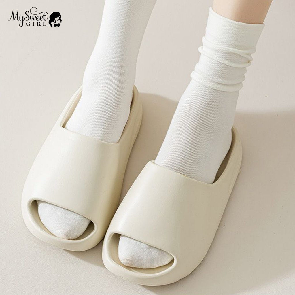 Skin Yoga Socks Loose Fit Crew Women’s Solid Color Mid-calf – Comfortable Breathable Non-binding for Sports Wear Per