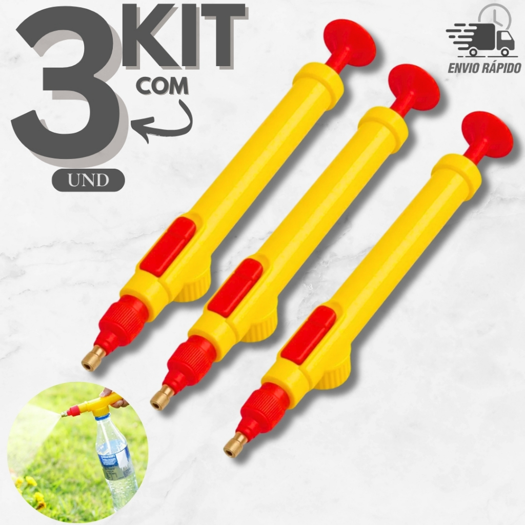 Kit 3 Pulverizador de PET l Borrifador Prático para Água, Produtos de Limpeza e Jardinagem