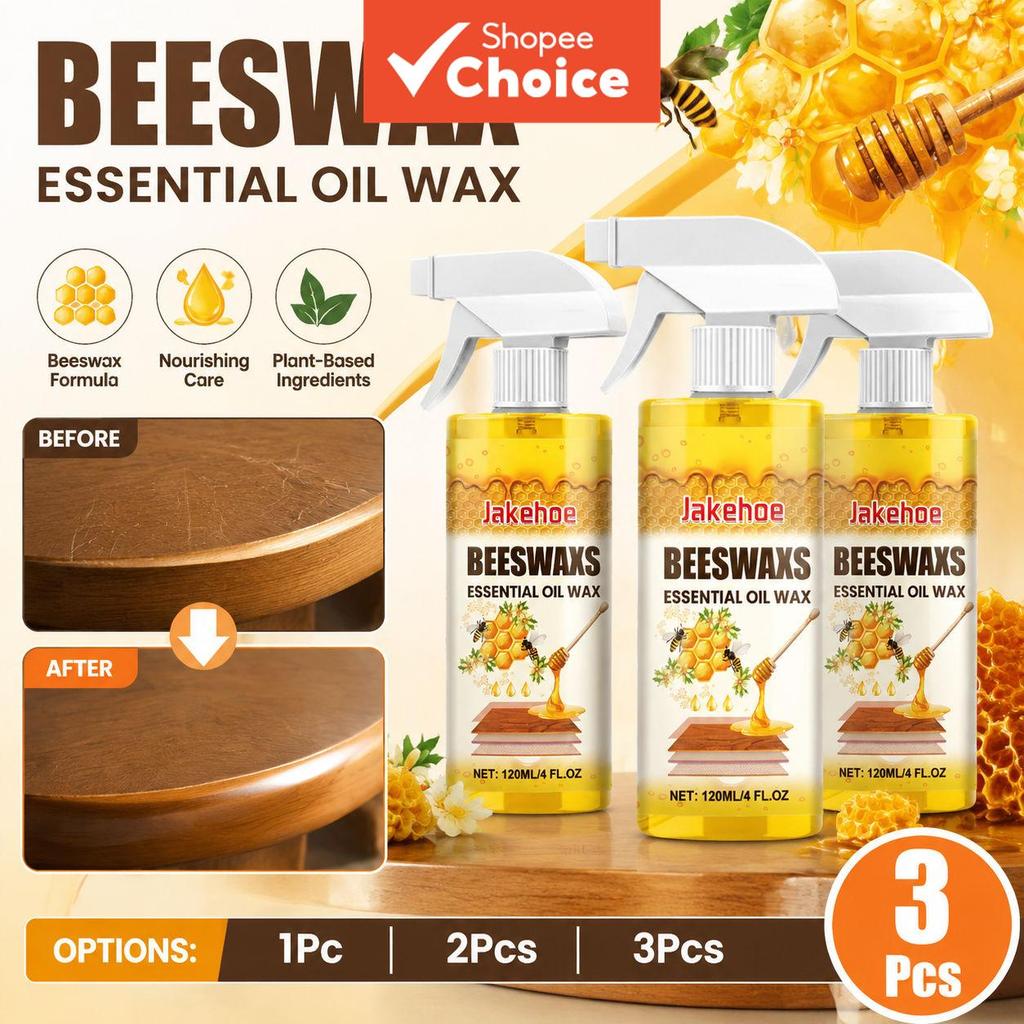 Um Pacote De Spray De Cera De Abelha Polonês De Madeira 120ml , Brilho Natural , Nutrição Profunda , Removedor De Mancha
