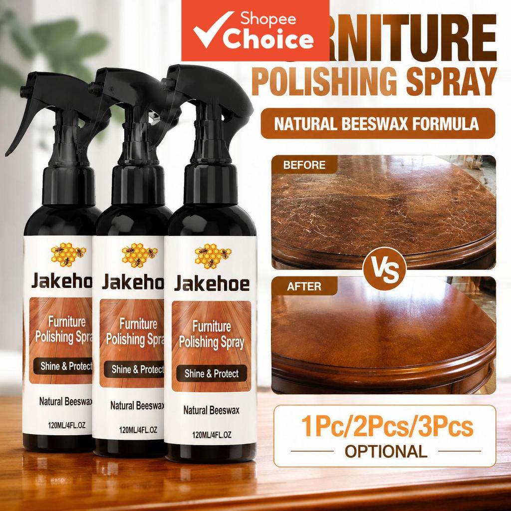 Polidor de Móveis Spray 120ml (1 Unidade/2 Unidades/3 Unidades) – Brilho Natural, Proteção contra Manchas, Escudo contra