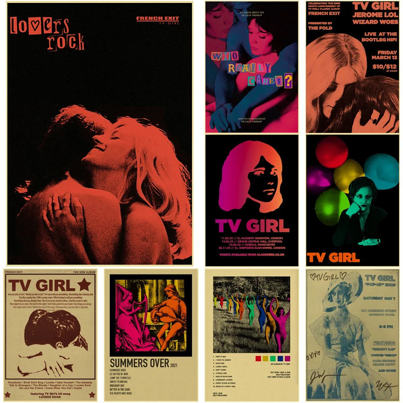 TV Menina Cartazes Amantes Rock Vintage Cartaz Arte Da Parede Pintura Estudo Casa Sala De Estar Decoração Imagem