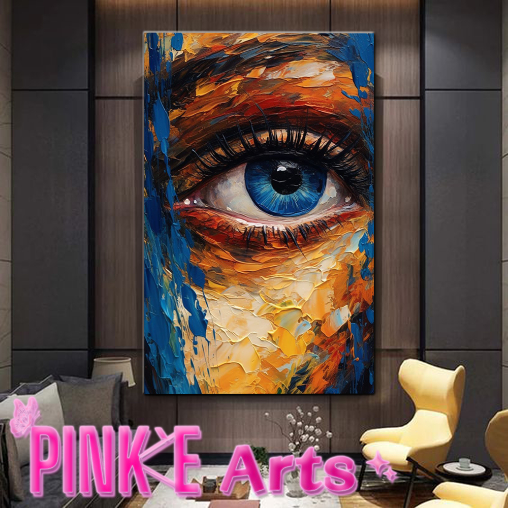 QUADRO DECORATIVO GRANDE PEÇA ÚNICA ARTE PINTURA OLHO MULHER DECORAÇÃO PLACA MDF 4K FULL HD SALA