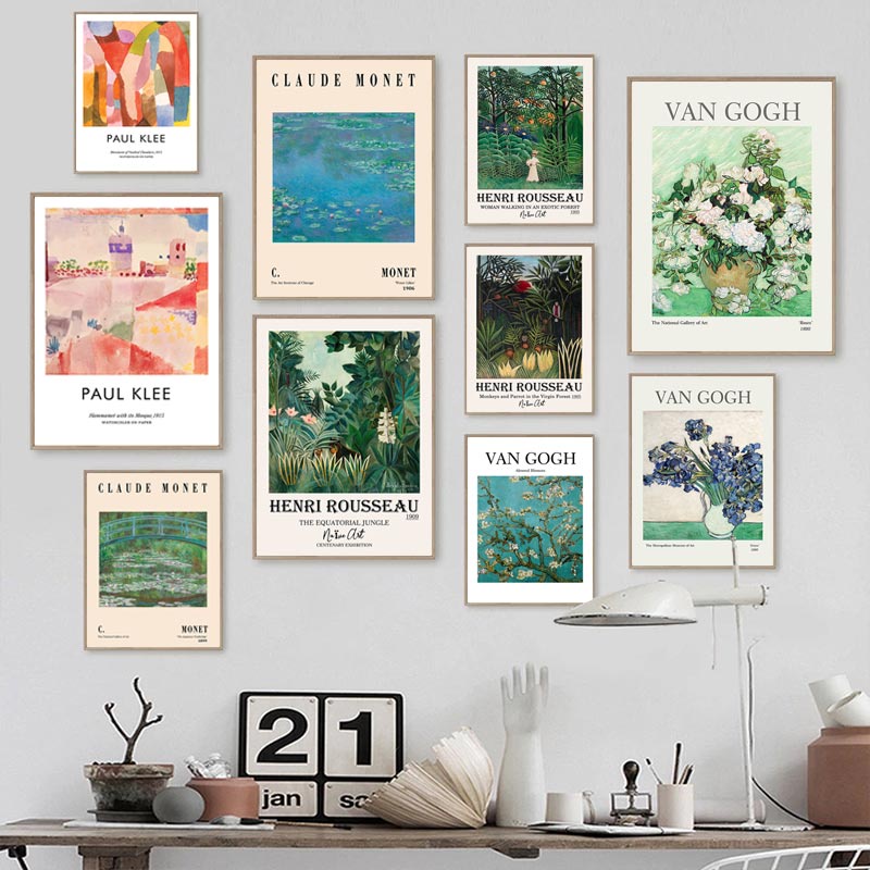Vintage Van Gogh Matisse Rose Iris Amêndoa Flor Nórdica Lona Pôsteres E Impressões Fotos Pintura De Parede Arte Decoração De Sala De Estar