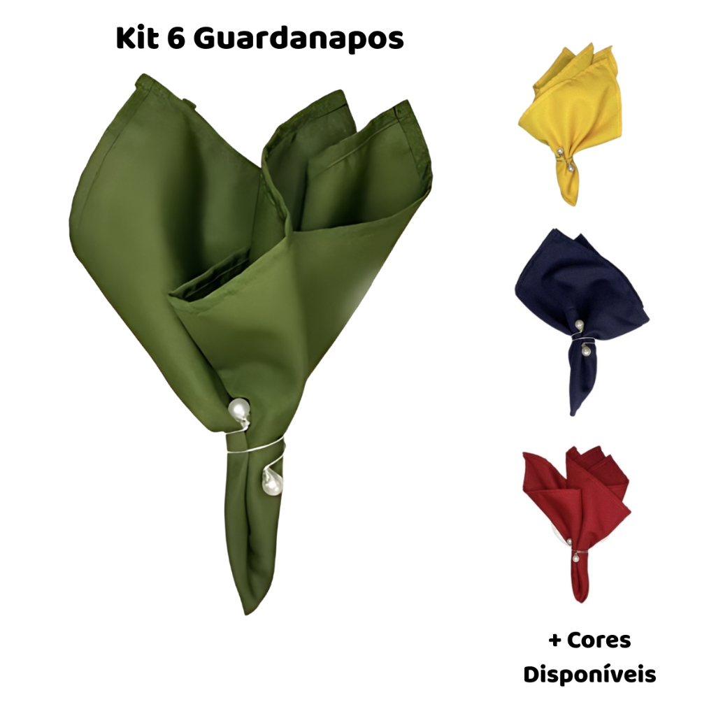 Kit Guardanapo de Tecido para Mesa Posta com 60 unidades 35cmx35cm em Oxford Liso