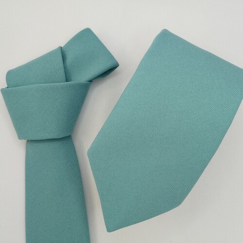 Gravata Verde Nilo/Manjerona Fosca (Tecido Oxford) - Kit de 10 a 14 unidades (A pronta entrega)
