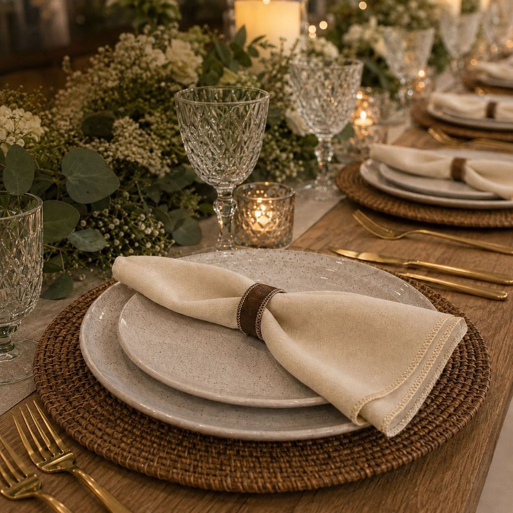 Guardanapo de Tecido Oxford 35x35cm Kit 50 Unidades Mesa Posta Casamento Festa Decoração