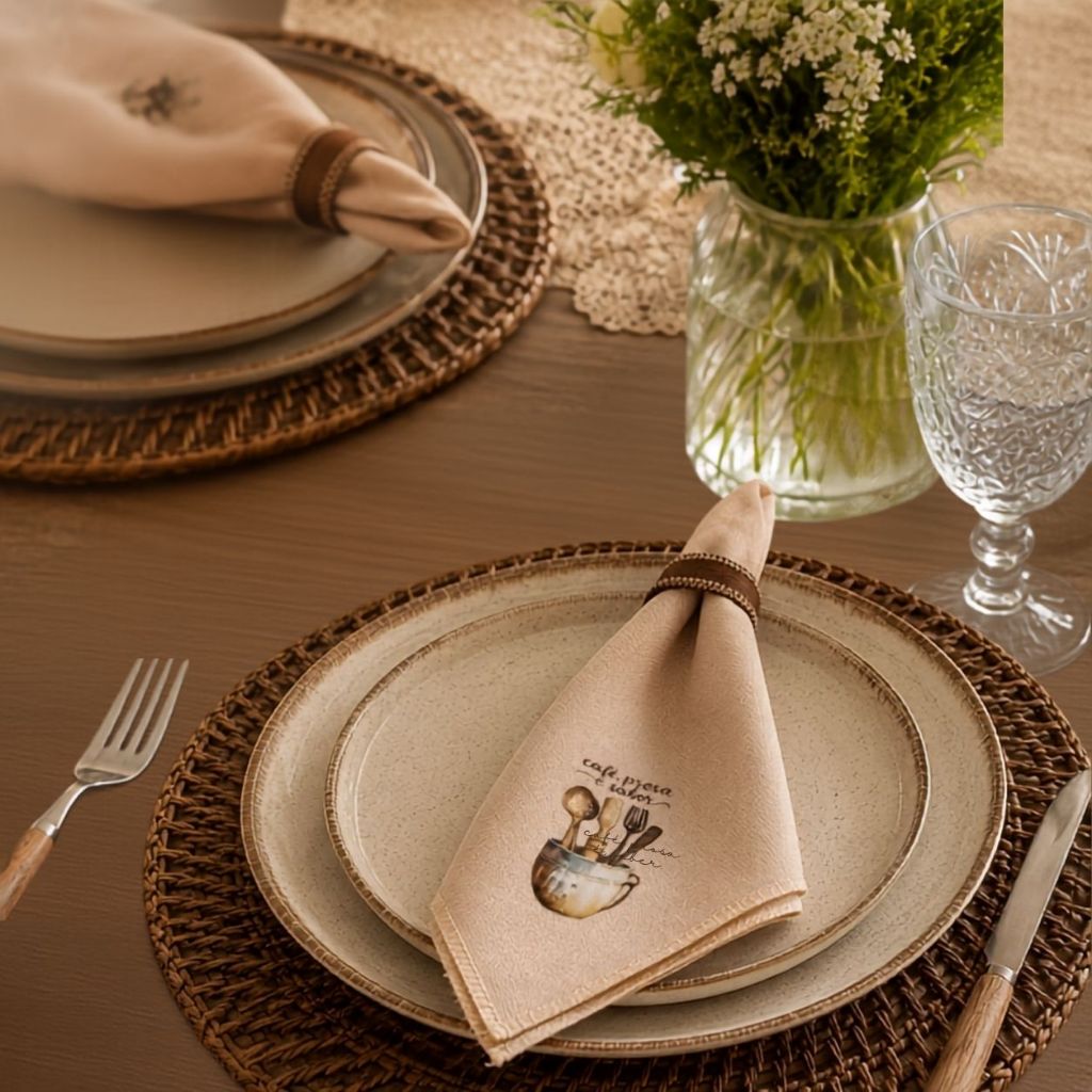 Guardanapo de Tecido Oxford 35x35cm Kit 12 Unidades Mesa Posta Casamento Festa Decoração