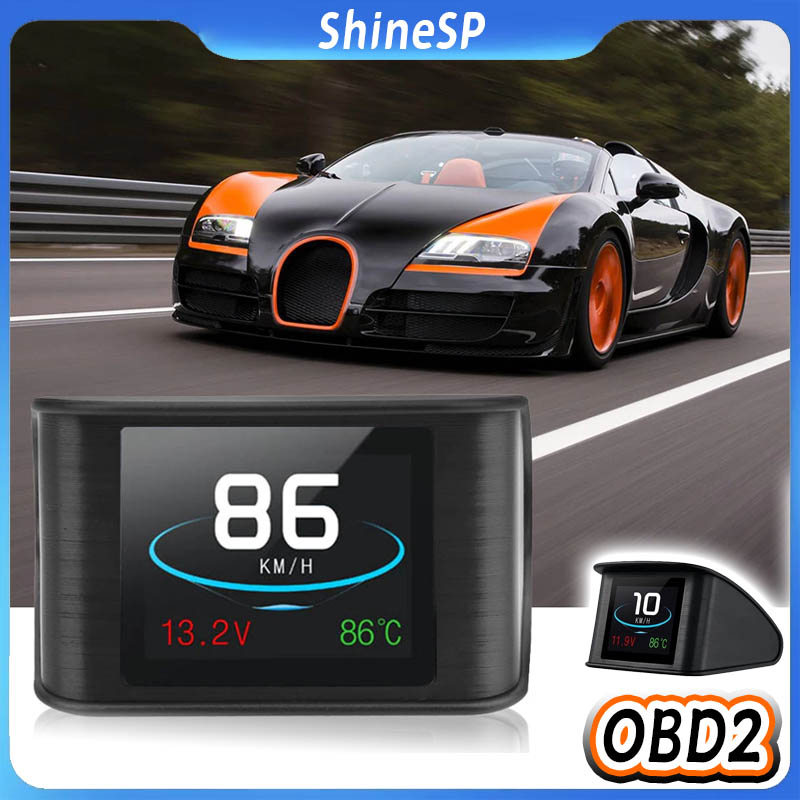 P10 Head-Up Display (HUD) Com Conexão OBD2 E Tela LCD Colorida , Monitor De Carro , 9V-16V