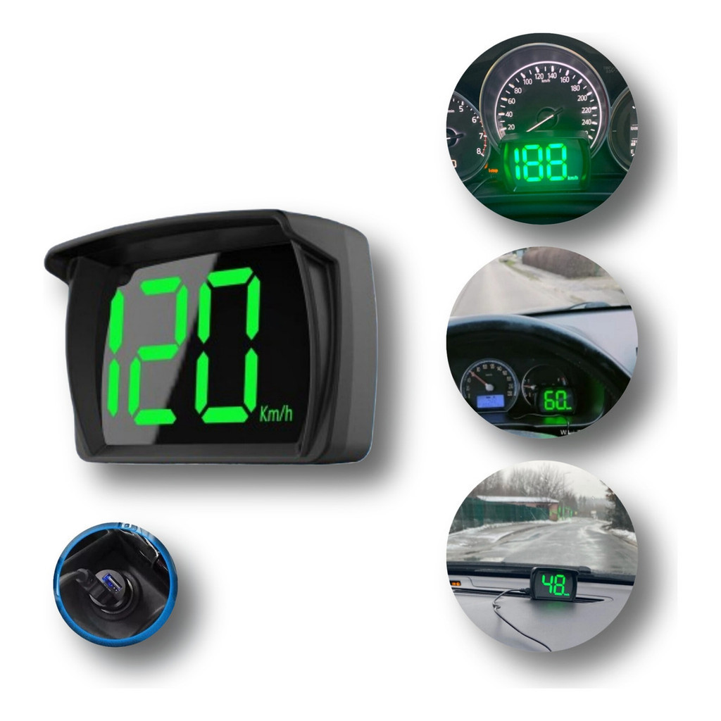 Velocimetro Digital Usb Gps Carro Hud Head Up Display Km/h