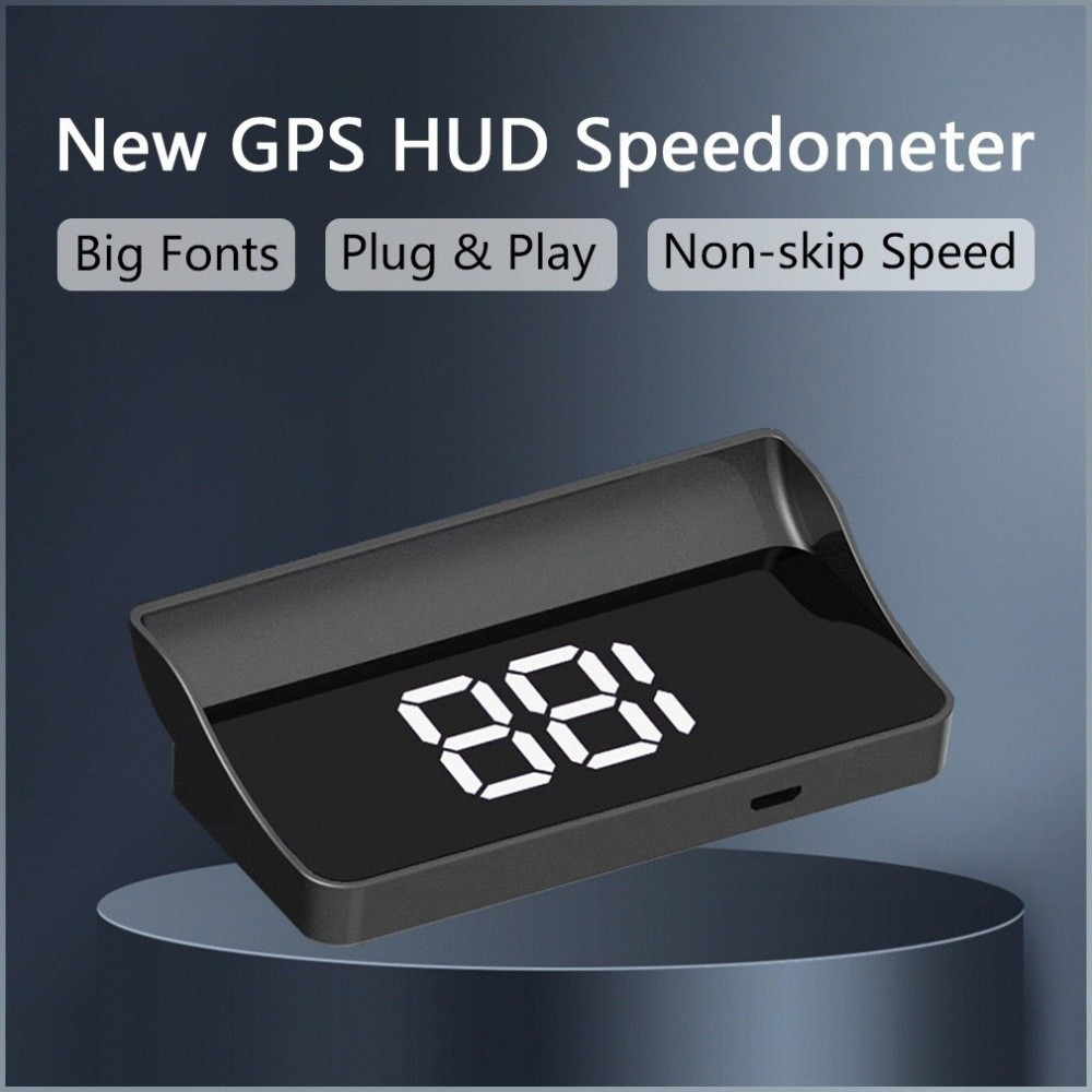 Novo HUD (Head-Up Display) com GPS, velocímetro e exibição de velocidade em km/h/mph.